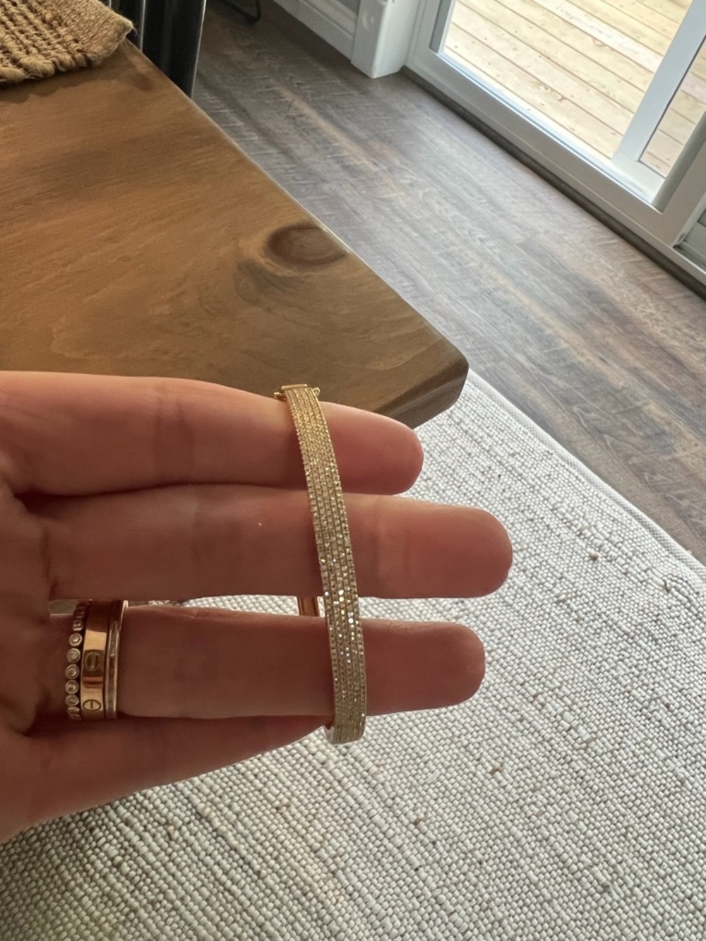 Pave Diamond 5 row Bangle Bracelet - Women's Jewelry